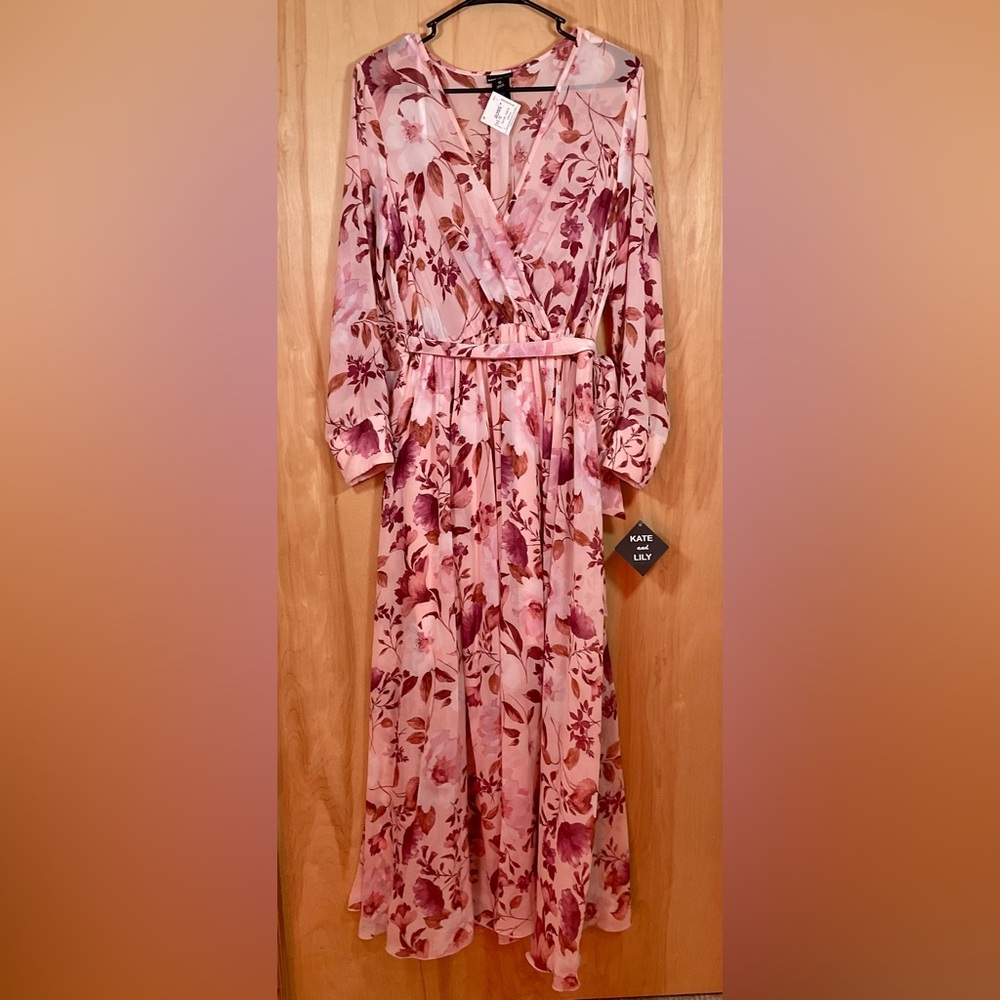 Kate and Lily Floral Sheer Maxi Dress – NWT